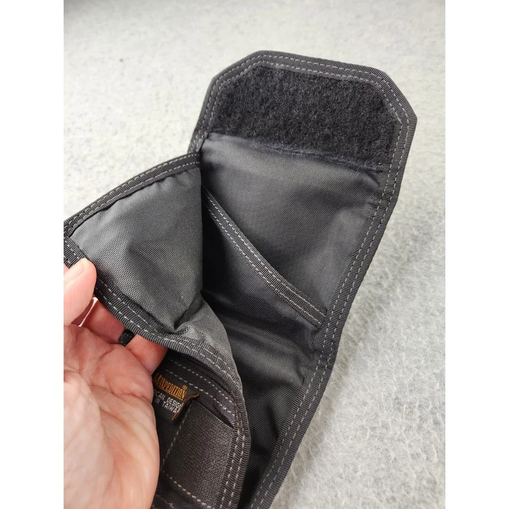 Maxpedition C.M.C. Wallet 0253B Black Hook Loop Tough Nylon Dollar Bills Holder